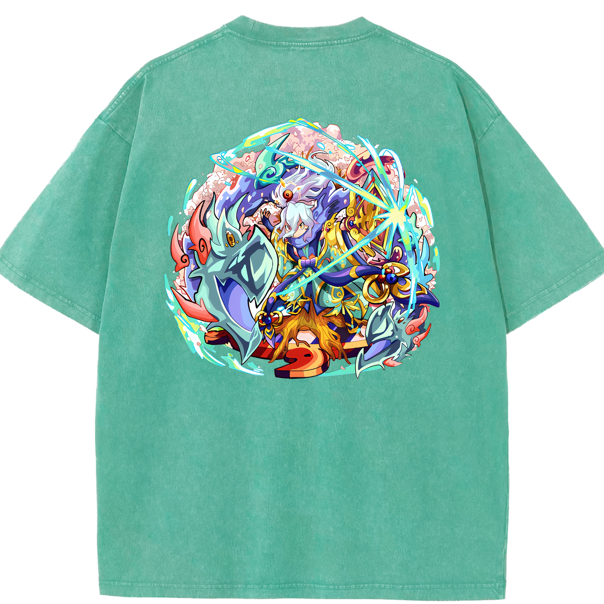 （画像用） 妖怪ウォッチ Yo-kai Watch 綿100% ヴィンテージ風 半袖Tシャツ（背面プリント）